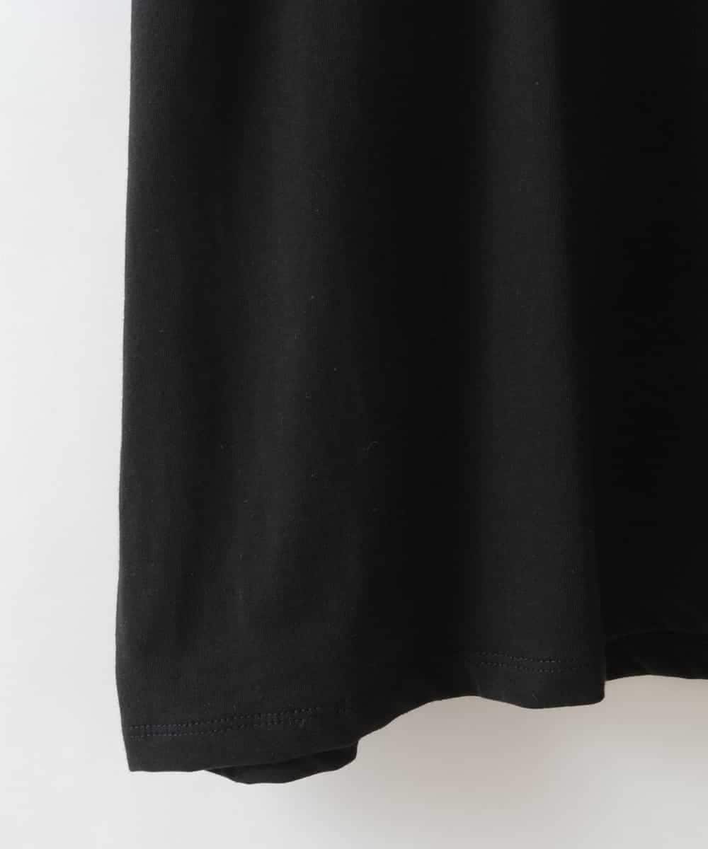 ZMKHW54100 al'aise modulation(アレーズモジュレーション) 配色テープロゴTシャツ ブラック