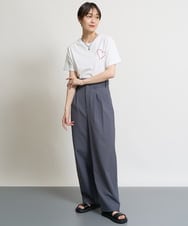 ZMKHW55080 al'aise modulation(アレーズモジュレーション) ハートロゴ刺繍Tシャツ レッド