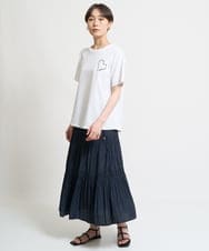 ZMKHW55080 al'aise modulation(アレーズモジュレーション) ハートロゴ刺繍Tシャツ ブラック