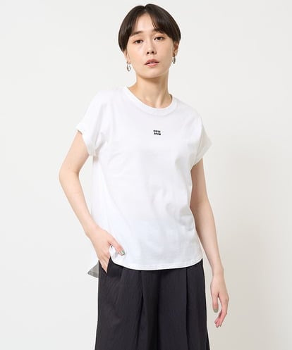 ZMKHW57079  【日本製】ロゴフレンチスリーブカットソー