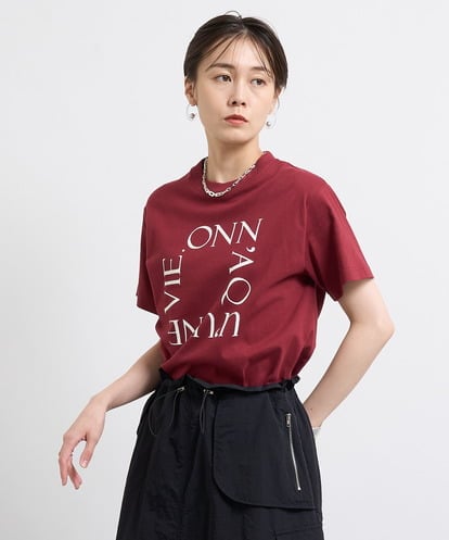 ZMKHW66049 al'aise modulation フロッキーロゴTシャツ