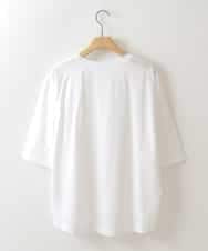 ZMKHW67079 al'aise modulation(アレーズモジュレーション) 袖スリットロゴTシャツ ホワイト