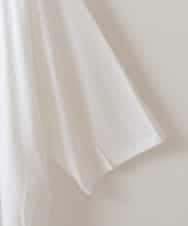 ZMKHW67079 al'aise modulation(アレーズモジュレーション) 袖スリットロゴTシャツ ホワイト