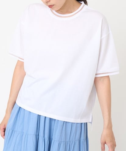 ZMKHW69079  シアーリブ半袖カットソー