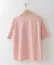 ZMKIB72079 al'aise modulation(アレーズモジュレーション) 【接触冷感】メッセージ箔プリントTシャツ ピンク