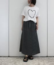 ZMKIB75090 al'aise modulation(アレーズモジュレーション) ハートロゴデザインTシャツ ホワイト