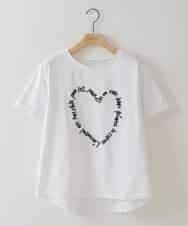 ZMKIB75090 al'aise modulation(アレーズモジュレーション) ハートロゴデザインTシャツ ホワイト