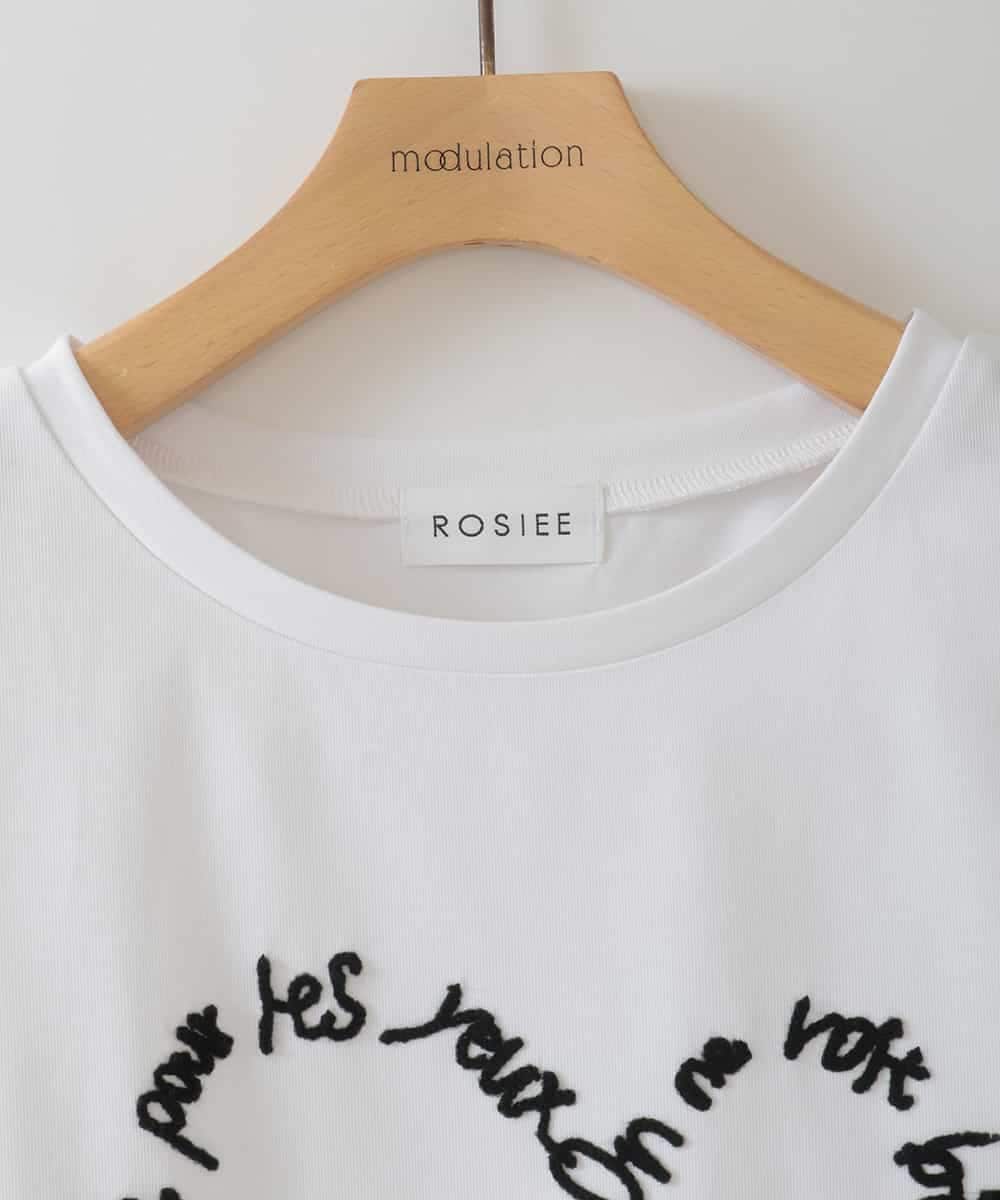 ZMKIB75090 al'aise modulation(アレーズモジュレーション) ハートロゴデザインTシャツ ホワイト