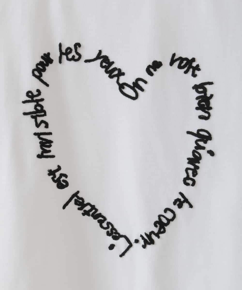 ZMKIB75090 al'aise modulation(アレーズモジュレーション) ハートロゴデザインTシャツ ホワイト