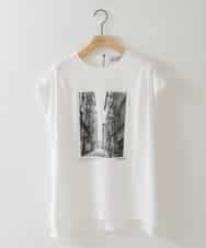 ZMKIB79069 al'aise modulation(アレーズモジュレーション) フォトプリントデザイン Tシャツ ホワイト