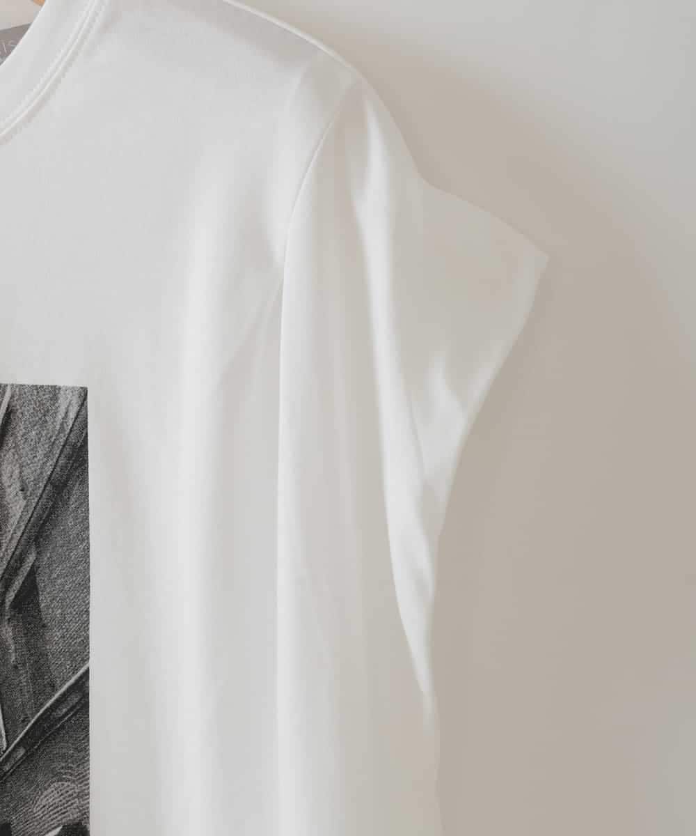 ZMKIB79069 al'aise modulation(アレーズモジュレーション) フォトプリントデザイン Tシャツ ホワイト