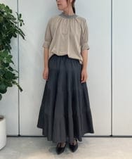 ZMKIB81069 al'aise modulation(アレーズモジュレーション) シアーネックラグランカットソー ベージュ