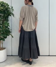 ZMKIB81069 al'aise modulation(アレーズモジュレーション) シアーネックラグランカットソー ベージュ