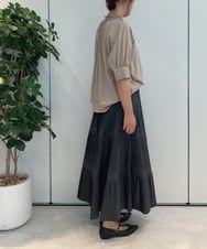 ZMKIB81069 al'aise modulation(アレーズモジュレーション) シアーネックラグランカットソー ベージュ