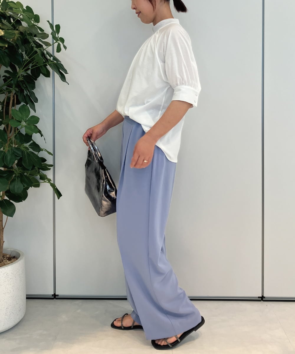 ZMKIB81069 al'aise modulation(アレーズモジュレーション) シアーネックラグランカットソー ホワイト