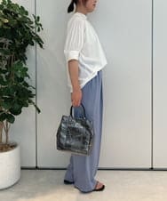 ZMKIB81069 al'aise modulation(アレーズモジュレーション) シアーネックラグランカットソー ホワイト