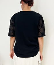 ZMKIB83110 al'aise modulation(アレーズモジュレーション) メッシュドッキングカットソー ブラック