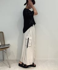 ZMKIB83110 al'aise modulation(アレーズモジュレーション) メッシュドッキングカットソー ブラック