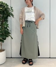 ZMKIB84090 al'aise modulation(アレーズモジュレーション) 【接触冷感】コラージュデザインTシャツ ホワイト