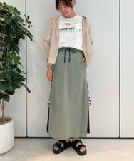 ZMKIB84090 al'aise modulation(アレーズモジュレーション) 【接触冷感】コラージュデザインTシャツ ホワイト