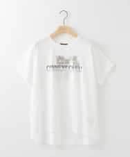 ZMKIB84090 al'aise modulation(アレーズモジュレーション) 【接触冷感】コラージュデザインTシャツ ホワイト