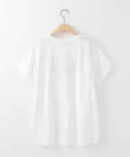 ZMKIB84090 al'aise modulation(アレーズモジュレーション) 【接触冷感】コラージュデザインTシャツ ホワイト