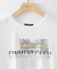 ZMKIB84090 al'aise modulation(アレーズモジュレーション) 【接触冷感】コラージュデザインTシャツ ホワイト