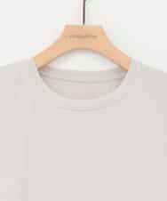 ZMKIE01099 al'aise modulation(アレーズモジュレーション) 【洗える】タグアクセントコットンTシャツ ライトグレー