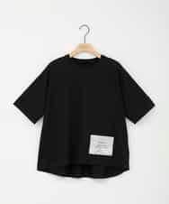 ZMKIE01099 al'aise modulation(アレーズモジュレーション) 【洗える】タグアクセントコットンTシャツ ブラック