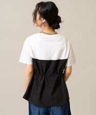 ZMKIE05098 al'aise modulation(アレーズモジュレーション) ビスチェドッキングドロストTシャツ ホワイト
