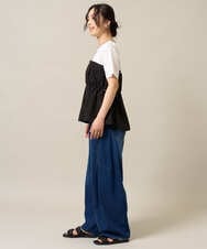 ZMKIE05098 al'aise modulation(アレーズモジュレーション) ビスチェドッキングドロストTシャツ ホワイト