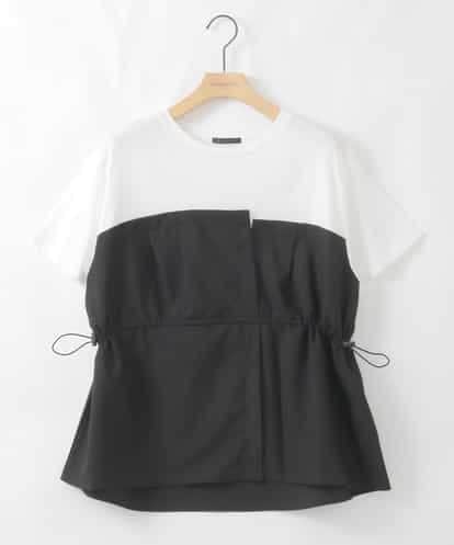 ZMKIE05098 al'aise modulation ビスチェドッキングドロストTシャツ