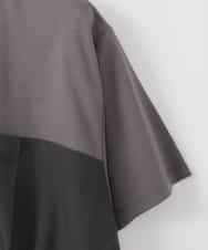 ZMKIE05098 al'aise modulation(アレーズモジュレーション) ビスチェドッキングドロストTシャツ ダークグレー
