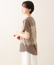 ZMKIE06110 al'aise modulation(アレーズモジュレーション) レースジョイントコットンTシャツ ベージュ