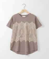ZMKIE06110 al'aise modulation(アレーズモジュレーション) レースジョイントコットンTシャツ ベージュ