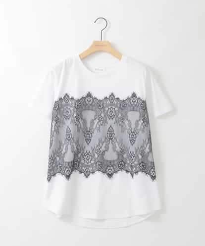 ZMKIE06110 al'aise modulation レースジョイントコットンTシャツ