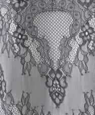 ZMKIE06110 al'aise modulation(アレーズモジュレーション) レースジョイントコットンTシャツ ホワイト