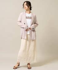 ZMKIE08090 al'aise modulation(アレーズモジュレーション) チュールポイントロゴデザインTシャツ ホワイト