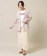 ZMKIE08090 al'aise modulation(アレーズモジュレーション) チュールポイントロゴデザインTシャツ ホワイト
