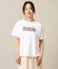 ZMKIE08090 al'aise modulation(アレーズモジュレーション) チュールポイントロゴデザインTシャツ ホワイト