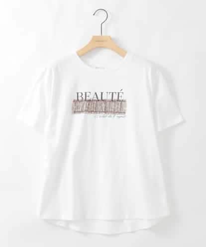 ZMKIE08090 al'aise modulation チュールポイントロゴデザインTシャツ