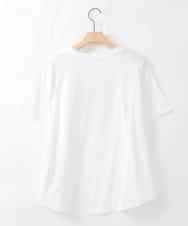 ZMKIE08090 al'aise modulation(アレーズモジュレーション) チュールポイントロゴデザインTシャツ ホワイト