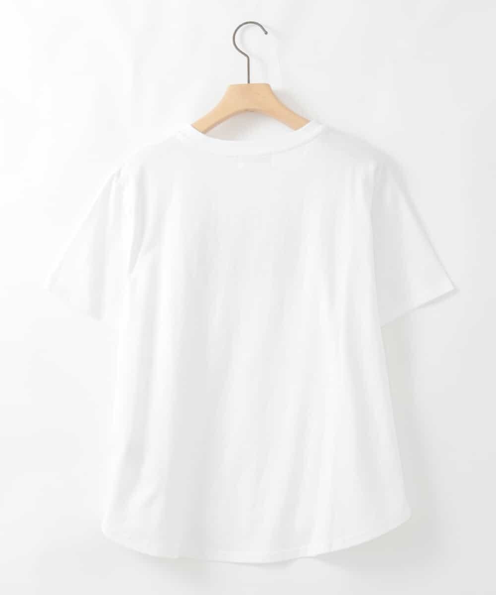ZMKIE08090 al'aise modulation(アレーズモジュレーション) チュールポイントロゴデザインTシャツ ホワイト