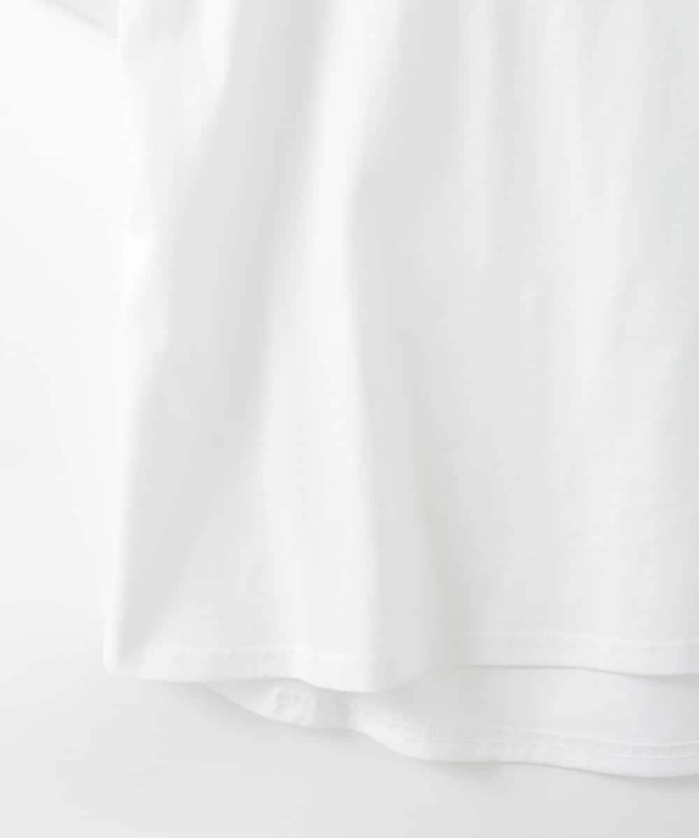 ZMKIE08090 al'aise modulation(アレーズモジュレーション) チュールポイントロゴデザインTシャツ ホワイト