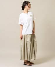 ZMKIE09080 al'aise modulation(アレーズモジュレーション) ロゴ刺繍デザインTシャツ ホワイト