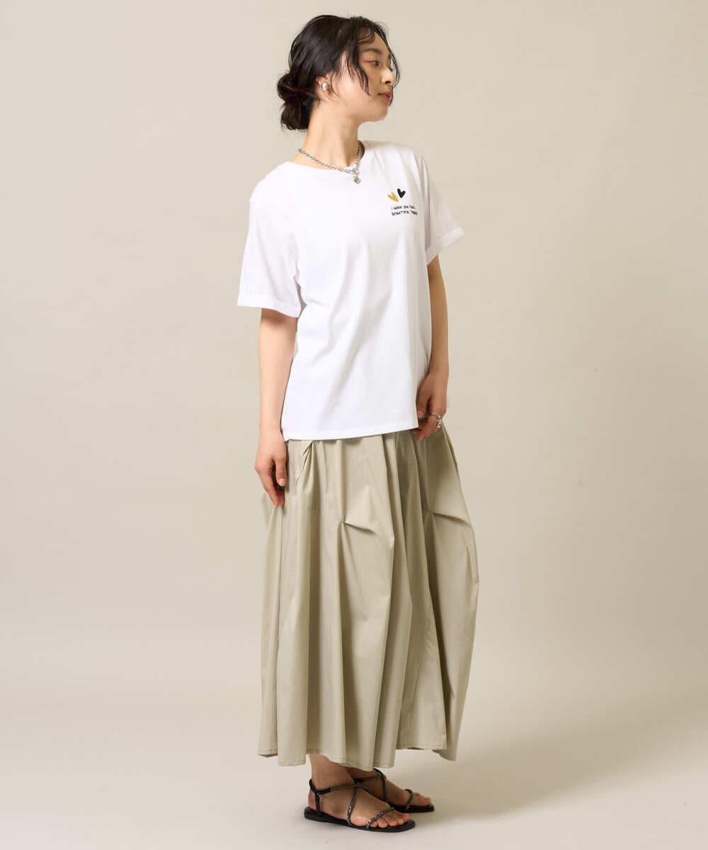 ZMKIE09080 al'aise modulation(アレーズモジュレーション) ロゴ刺繍デザインTシャツ ホワイト