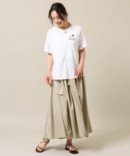 ZMKIE09080 al'aise modulation(アレーズモジュレーション) ロゴ刺繍デザインTシャツ ホワイト