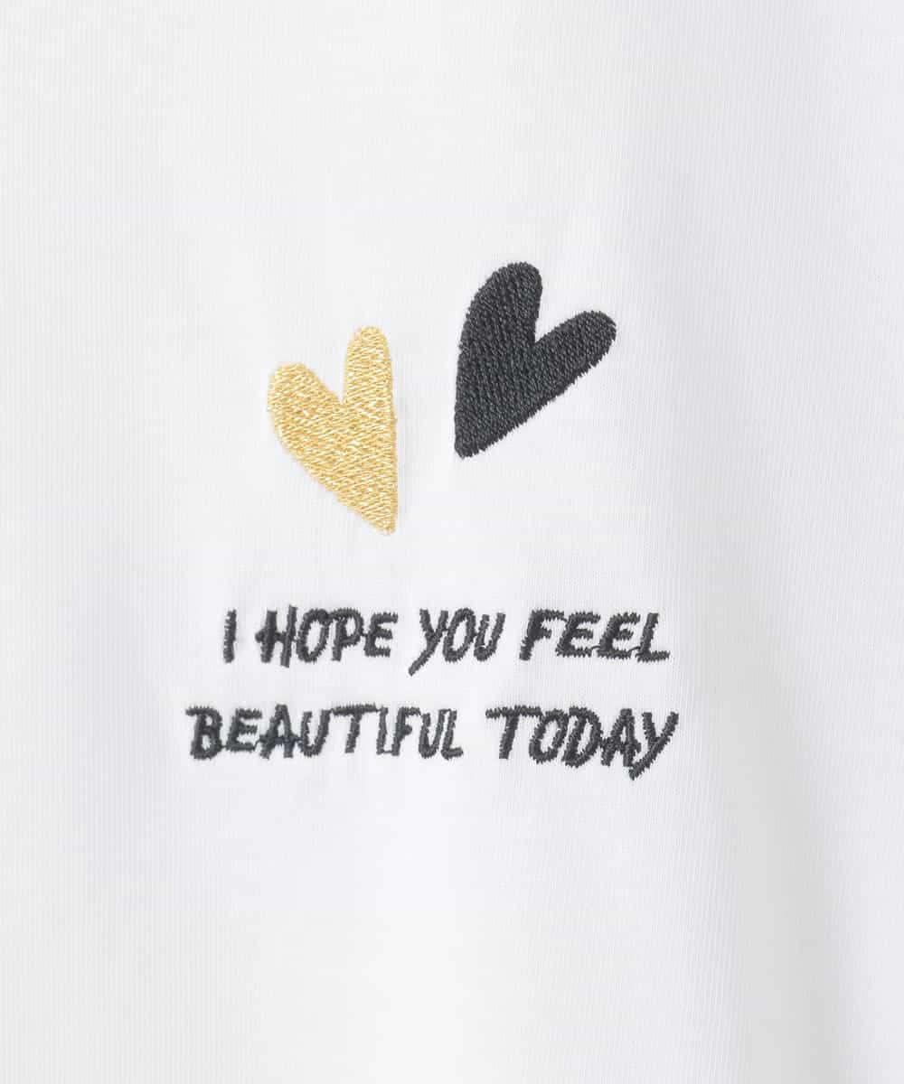 ZMKIE09080 al'aise modulation(アレーズモジュレーション) ロゴ刺繍デザインTシャツ ホワイト