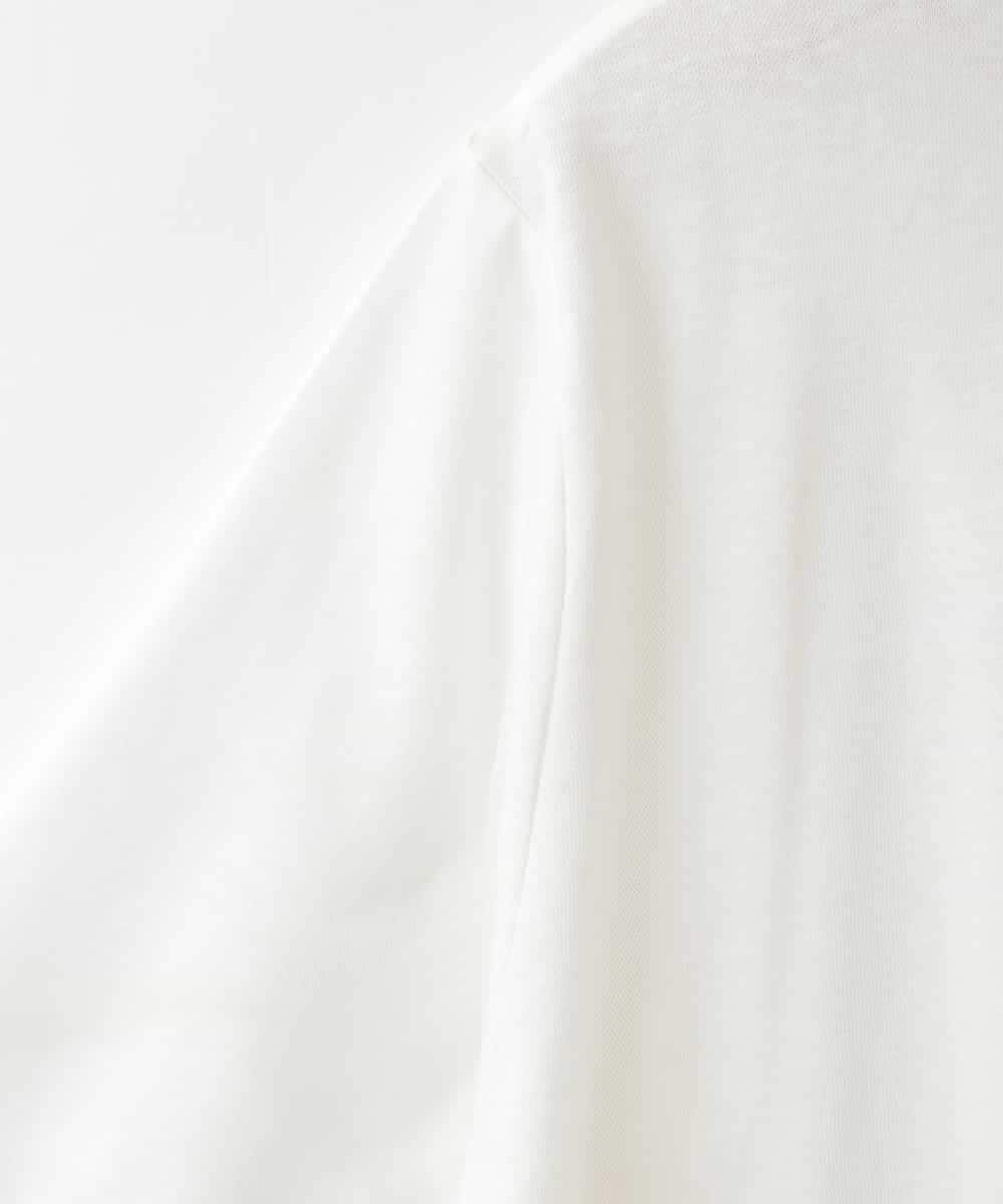 ZMKIE17120 al'aise modulation(アレーズモジュレーション) チュールフリルジョイントデザインTシャツ ホワイト