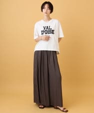 ZMKIE21089 al'aise modulation(アレーズモジュレーション) 【接触冷感】レースロゴデザインカットソー アイボリー